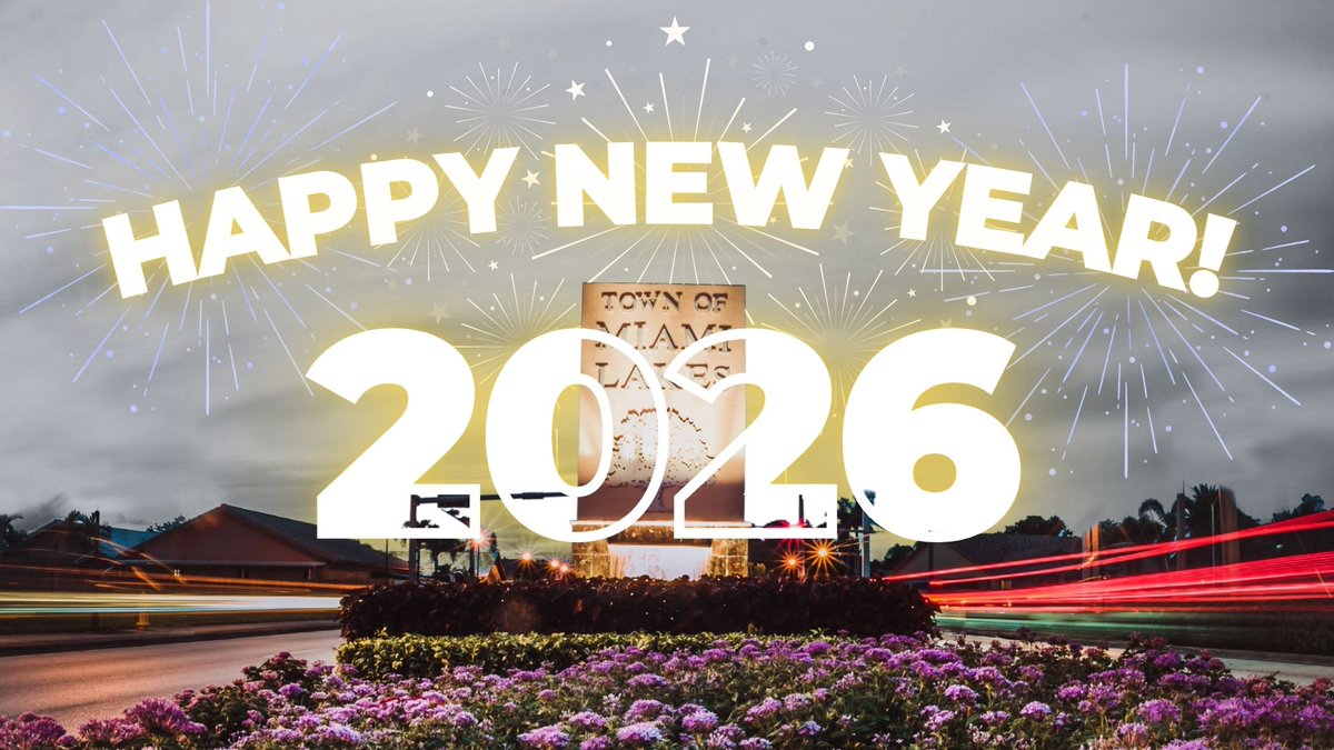 Happy New Year, Miami Lakes!✨
As we welcome a brand new year, we’re grateful for the community, memories, and milestones that make our Town so special. Here’s to new beginnings, continued growth, and another year of Growing Beautifully together. 💙🌳
