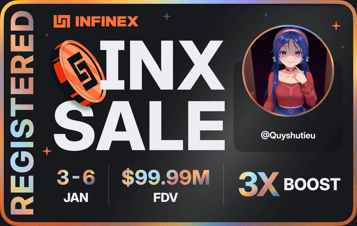 I'm registered for the <a href="/infinex/">Infinex</a> sale - $99.99M FDV, 3-6 Jan 2026
