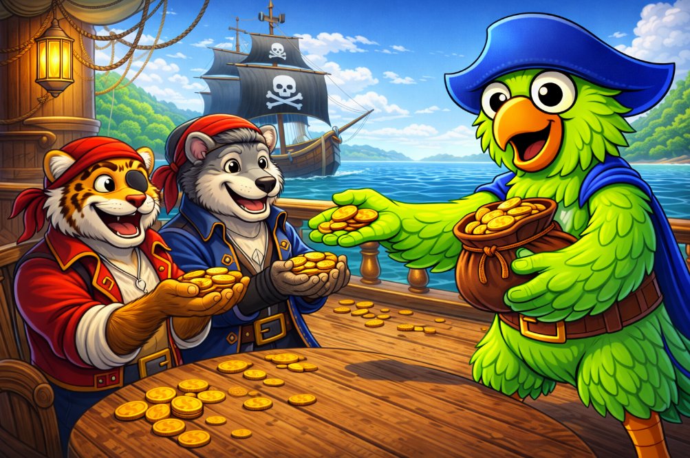 BarryTheParrot's tweet image. 🏴‍☠️ GIVEAWAY 🏴‍☠️

Barry’s sharing the loot with the crew!

💰 0.5 SOL worth of $BARRY
 2 Lucky crewmembers

To enter:
•Follow
•Like
•Retweet
• In one sentence, Give Barry your best complement
• Include your @UseCoinbarrel wallet address

⏰ Winners announced in 24 hours