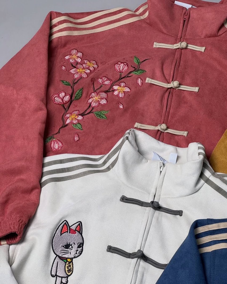 NoteSphere's tweet image. adidas chinese jackets
embroidered by Otaku Stitch (2025)