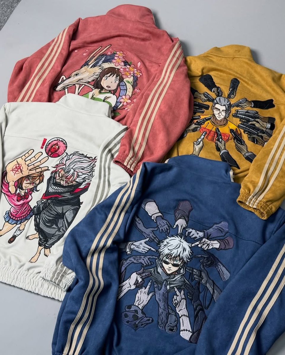 NoteSphere's tweet image. adidas chinese jackets
embroidered by Otaku Stitch (2025)