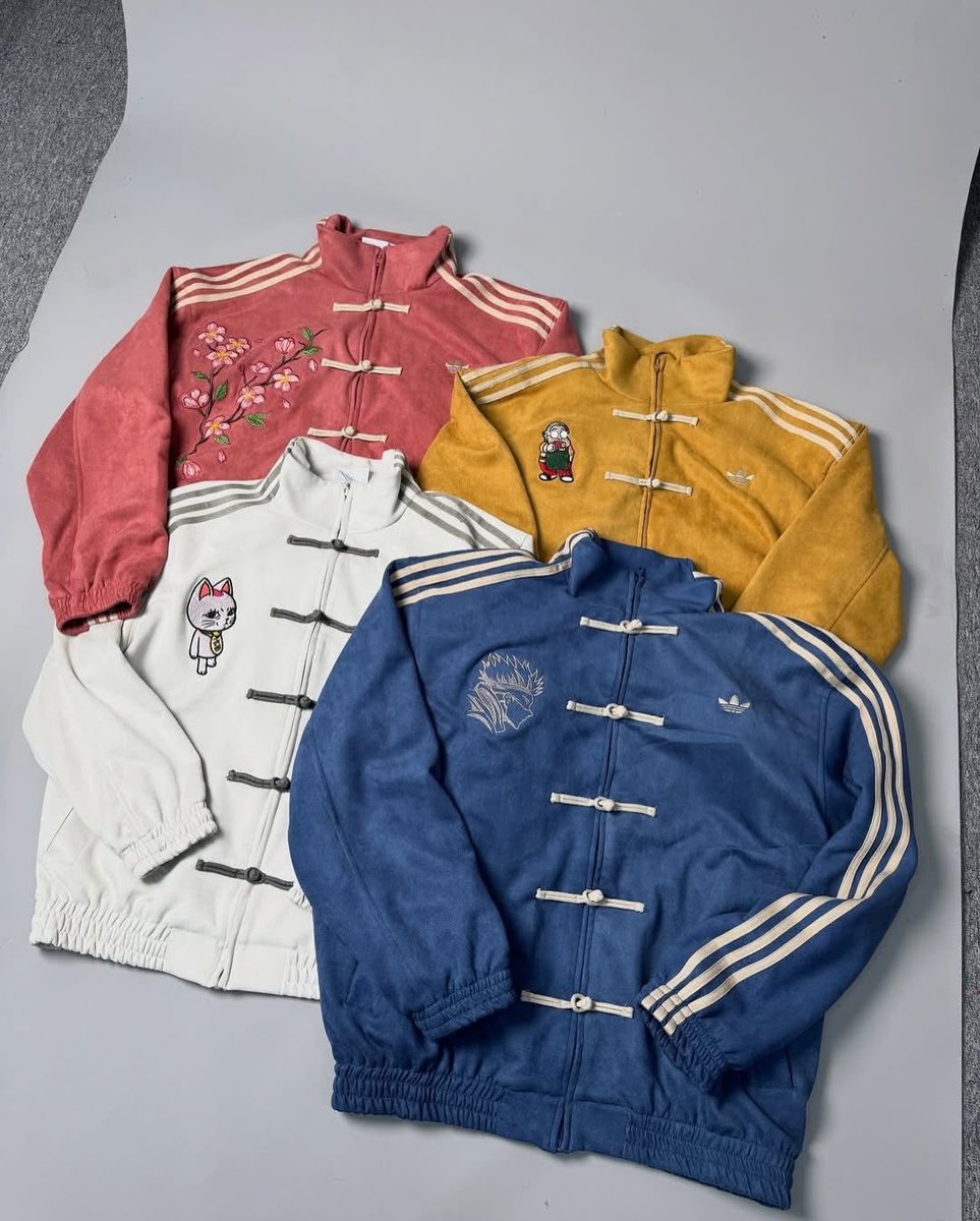 NoteSphere's tweet image. adidas chinese jackets
embroidered by Otaku Stitch (2025)