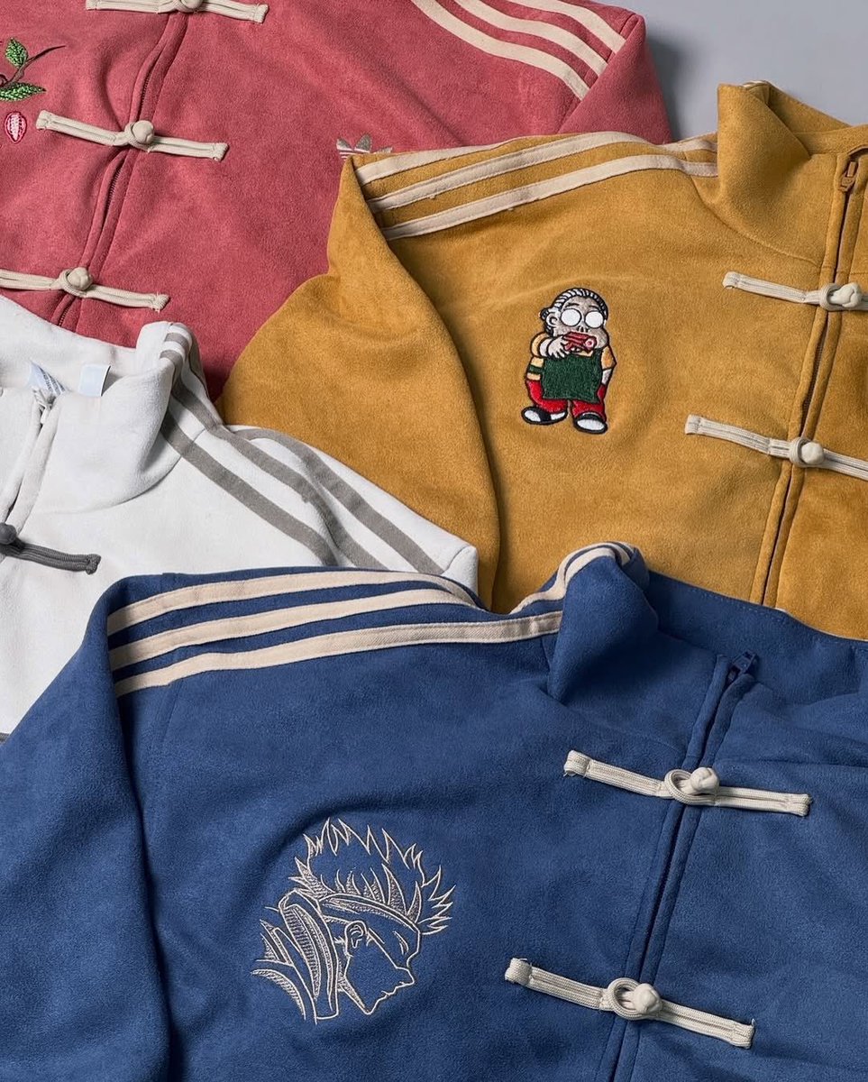 NoteSphere's tweet image. adidas chinese jackets
embroidered by Otaku Stitch (2025)