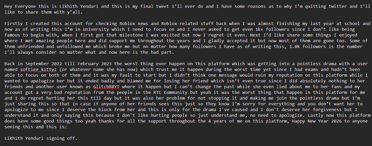 Likhith Yenduri (Quit) tweet media