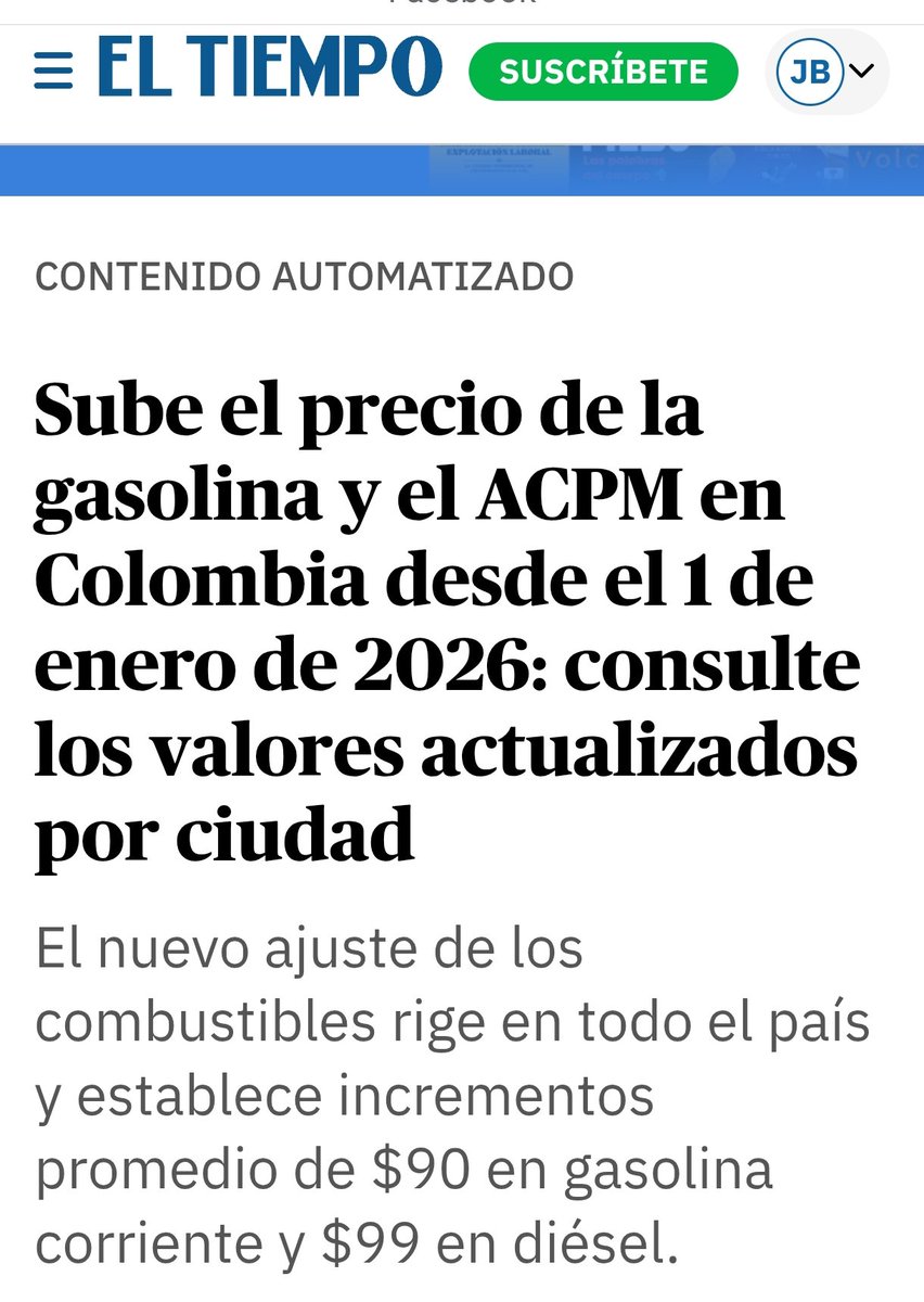 Alguien EXPLIQUE si el DOLAR ha bajado y el PETROLEO está en precios menores PQ NOS SUBEN ACPM y GASOLINA ?

LA FORMULA es TECNICA o POLITICA para RECAUDAR Y RECAUDAR?
Opine!!
<a href="/petrogustavo/">Gustavo Petro</a> <a href="/infopresidencia/">Presidencia Colombia 🇨🇴</a>
<a href="/maferojas/">Mafe Rojas</a> <a href="/MinEnergiaCo/">Minenergía</a>
PQ INCUMPLEN ACUERDOS FIRMADOS?
FELIZ AÑOOOO!!