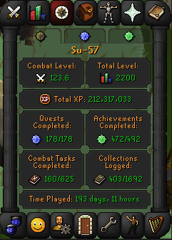 KnightlockRS's tweet image. Starting off the year with 2200 total! If I ignore sailing, I am 1 level away from passing the main's total (2121). I still can't believe I made the jump to an iron after making it that far.