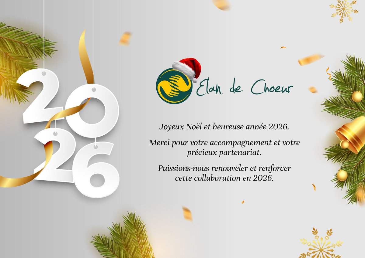 2026 commence avec gratitude, espoir et détermination. En route pour de nouveaux horizons ✨
#BonneAnnée #ElanDeChoeur