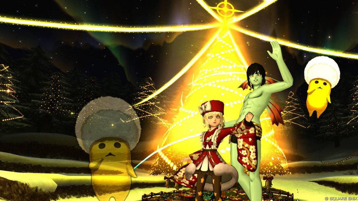 refurefu2nd's tweet photo. 🎍あけましておめでとうございます🎍

クリスマスイベントも駆け込みでなんとか終わらして、つまにゃと無���に5回目(？)のあけおめイベントやってきた𐔌՞꜆.  ̫.꜀՞𐦯

変わらずX、ドラクエ共に低浮上になりますが今年もよろしくお願いします🐎💨 https://t.co/zol7OhGrSy