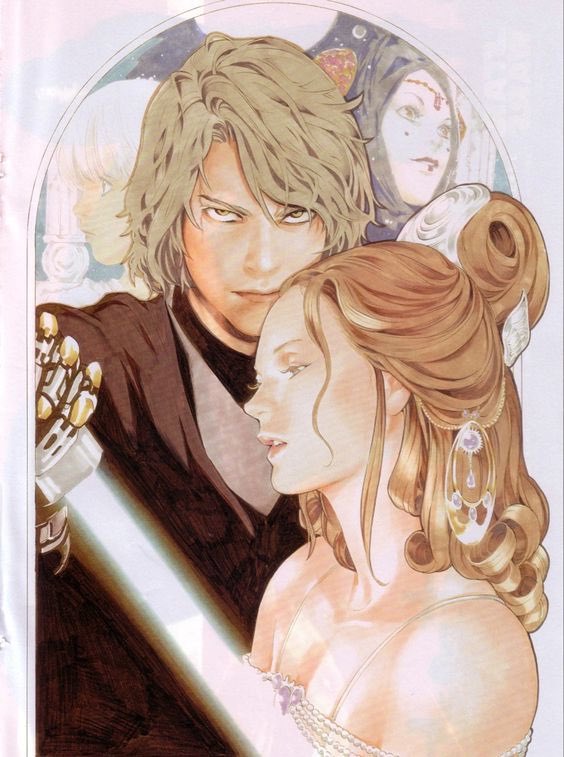 solisolsoli's tweet image. Anakin and Padme by Takeshi Obata