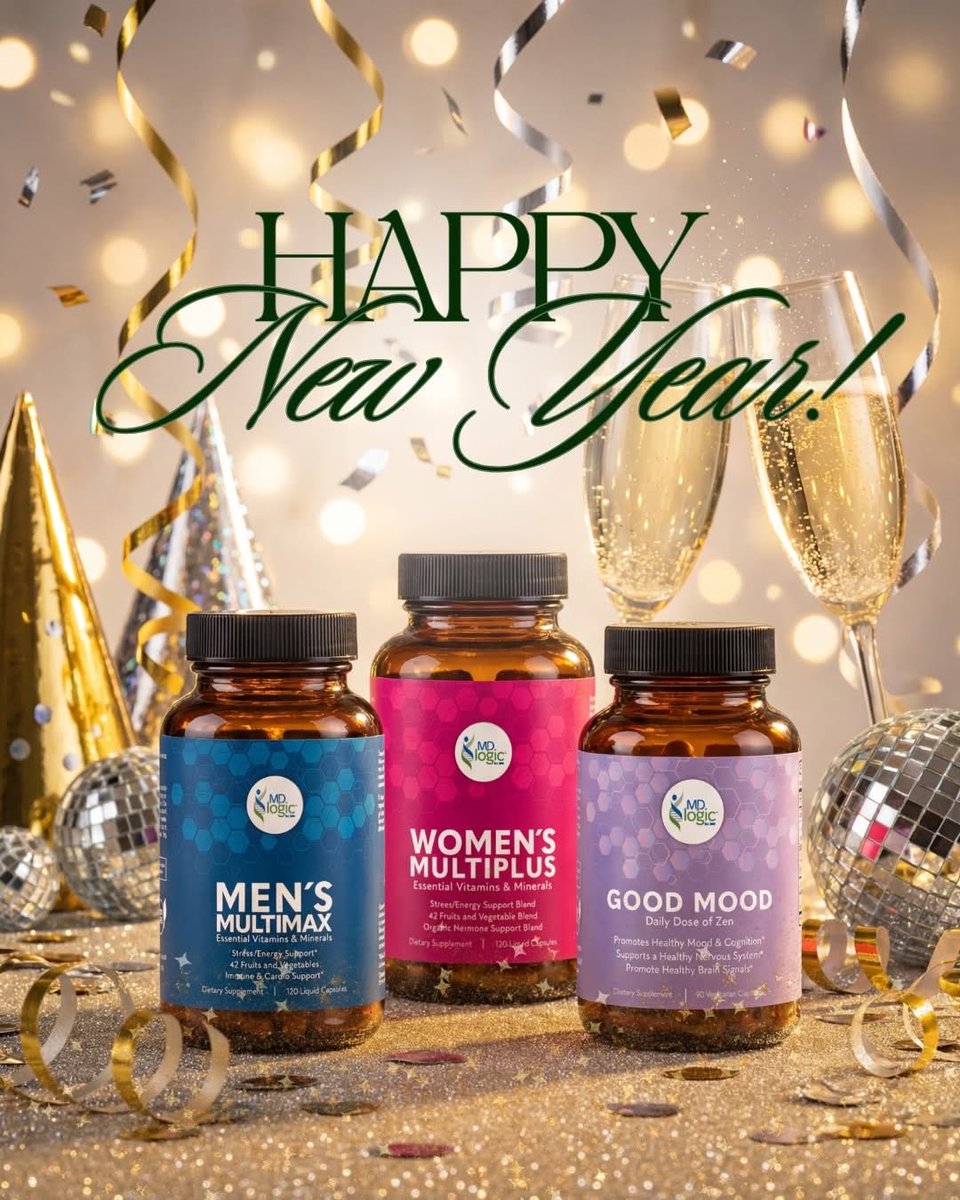 MDLogicHealth's tweet image. Page 1 of 365.

2026 is officially here. Whatever your wellness goals are this year (big or small), we are ready to help you crush them. Let’s get after it! 💪

Happy New Year from the entire MD Logic Health® team! ✨

#MDLogicHealth #NewYear2026 #WellnessGoals #SupplementingLife