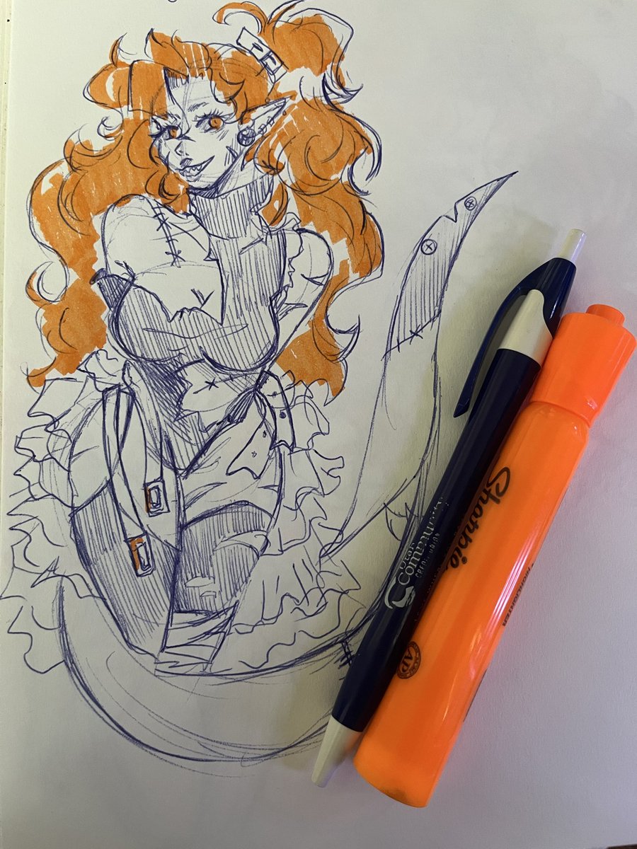 New years resolution 
- draw more in my sketchbook instead of my work notepad LOL 
Here’s Clover -fey 
And Vibe♥️
-
#doodles#foxgirl#sharkgirl#vibesharky#artist