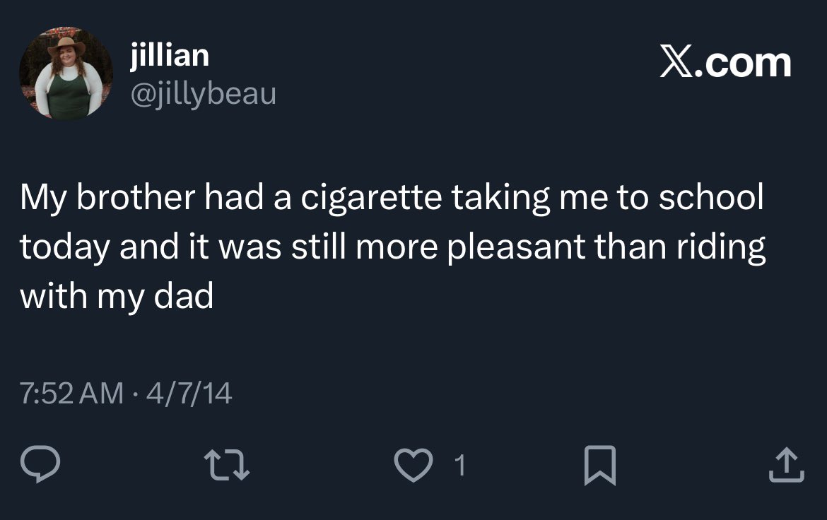 drunkonjillousy's tweet photo. my dad’s always been an asshole https://t.co/wI47U6DE9z