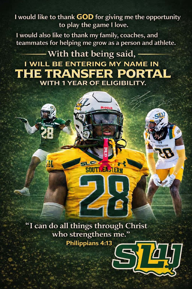 zachj3_'s tweet image. I WILL BE ENTERING MY NAME INTO THE TRANSFER PORTAL!🚨🚨🚨
Thank You Hammond!!