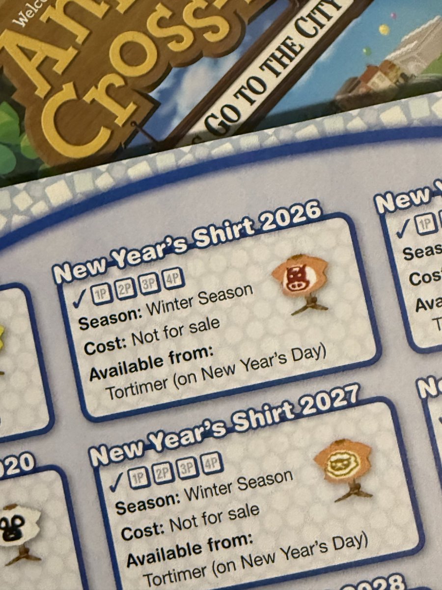 MayorMori's tweet photo. Shout out to Animal Crossing City Folk that is still distributing DLC in 2026 (and continues to until 2035).
The 2026 Horse Shirt is available today only 🐴 https://t.co/mY21czTfUF