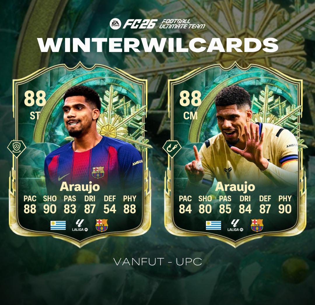 ❄️HOY ha sido el ÚLTIMO día de Winter Wildcards.

Estas son algunas de las cartas que a la comunidad nos hubiera encantado ver en esta promoción con algún cambio de posición.

Y vosotros, ¿Que opinais de Winter Wildcards este año?🤔

📸 <a href="/vanfifa_fut/">UPC VanFut</a> 

👉 <a href="/ToxideX11_EAFC/">UPC Toxi</a>