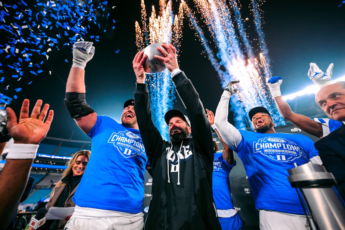 DukeFOOTBALL's tweet image. What an end to the year! In our last four games, we...

🔔 Retained the Victory Bell
🏆 Won the State
🏆 Won the ACC Championship
☀️ Sun Bowl Champs