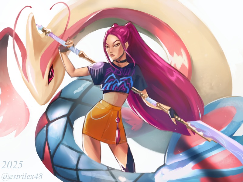 estrilex48's tweet image. Mira with a Milotic because it's literally HER pokemon!! I love how everyone knew what pokemon I would get her hjhahasj

#KPOPDEMONHUNTERS #kpopdh #PokemonLegendsZA #Pokemon #PokemonZA