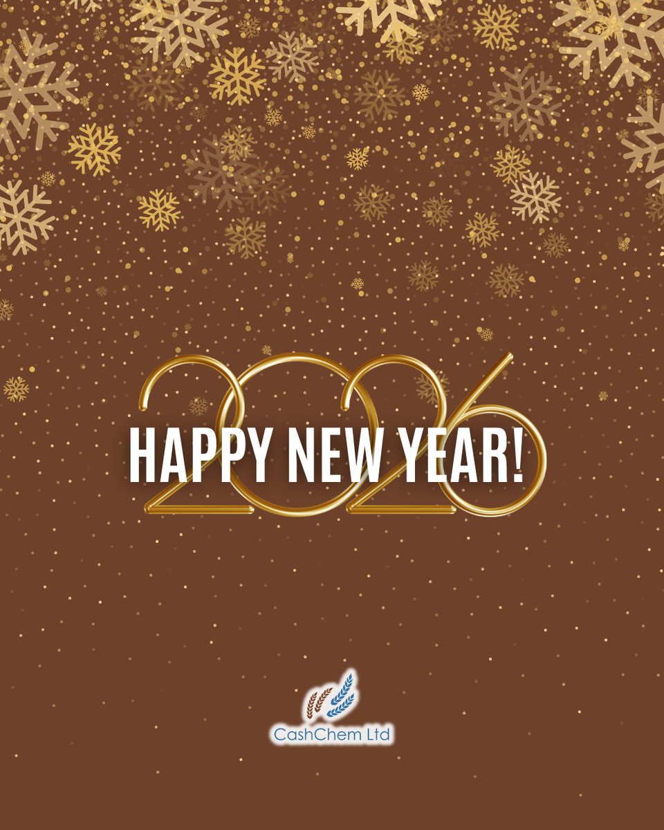 cashchem's tweet photo. From all of us at CashChem, we would like to wish you a Happy New Year and thank you for your continued support!

Here’s to a prosperous 2026! https://t.co/zRB2rsBdrX
