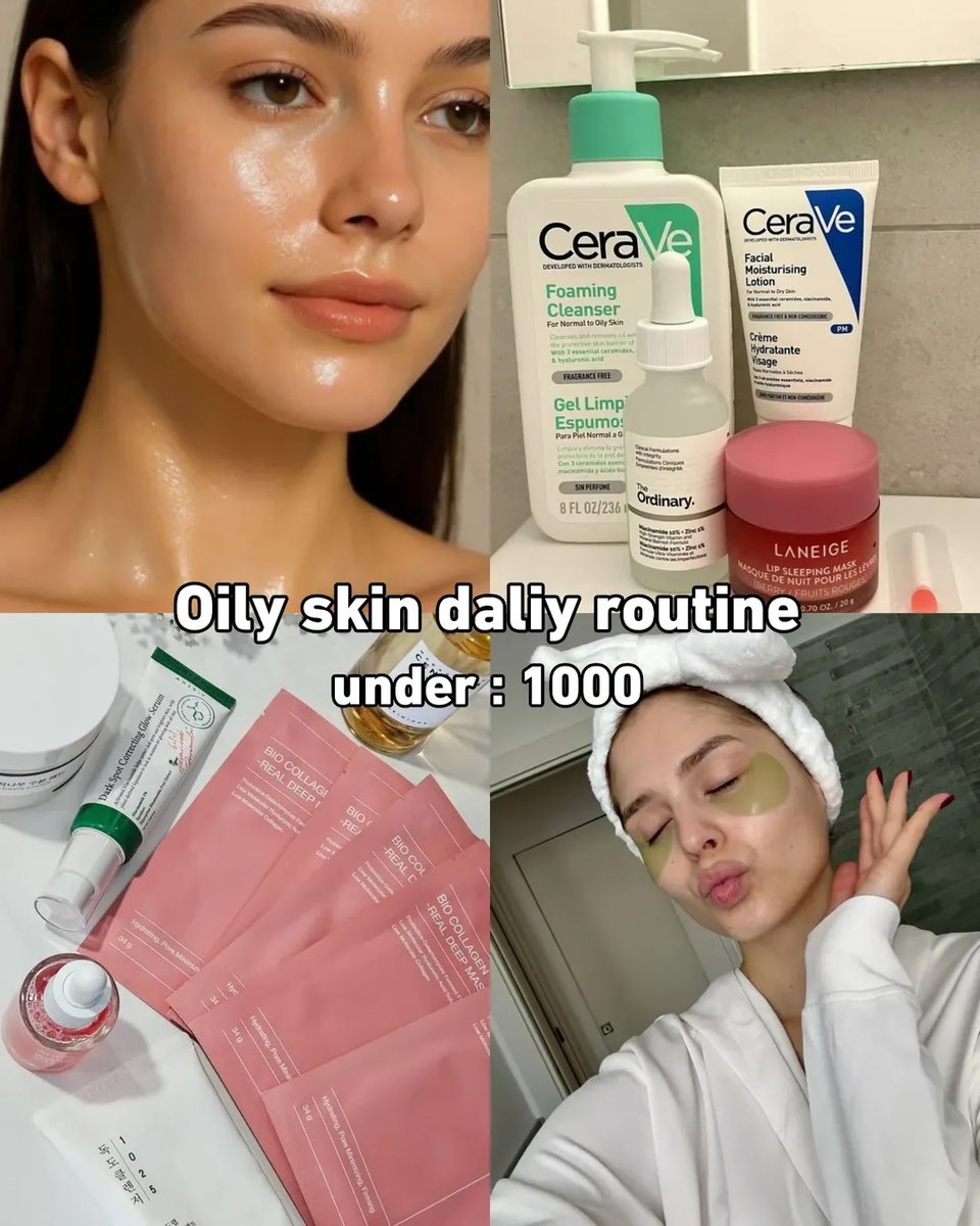 _Skin_Ritual's tweet image. Oily skin daily routine under : 1000