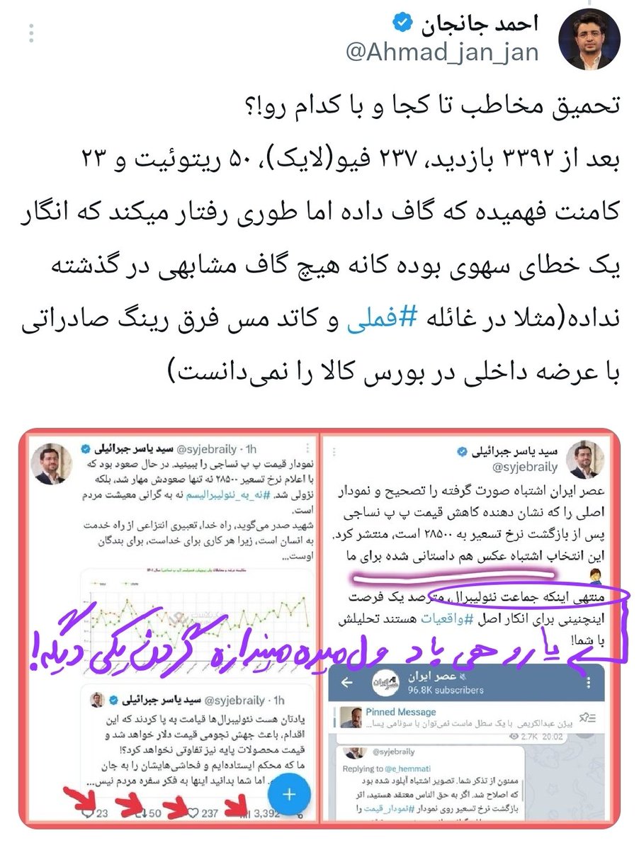 Ahmad_jan_jan's tweet photo. سواد کسی که همه را خر خطاب میکند اما خودش خدای خدایگان هندو است؛ سوتی جدید جبرائیلی و علیزدانا!

+ حالا جالب اینجاست که این بیسواد که خودش تا دیروز فرق نمودار حجم و قیمت رو نمیدونست داره به لغزش فکری و زبانی یکی دیگه توی سخنرانی گیر میده!😅 https://t.co/PPMpJgs1YR