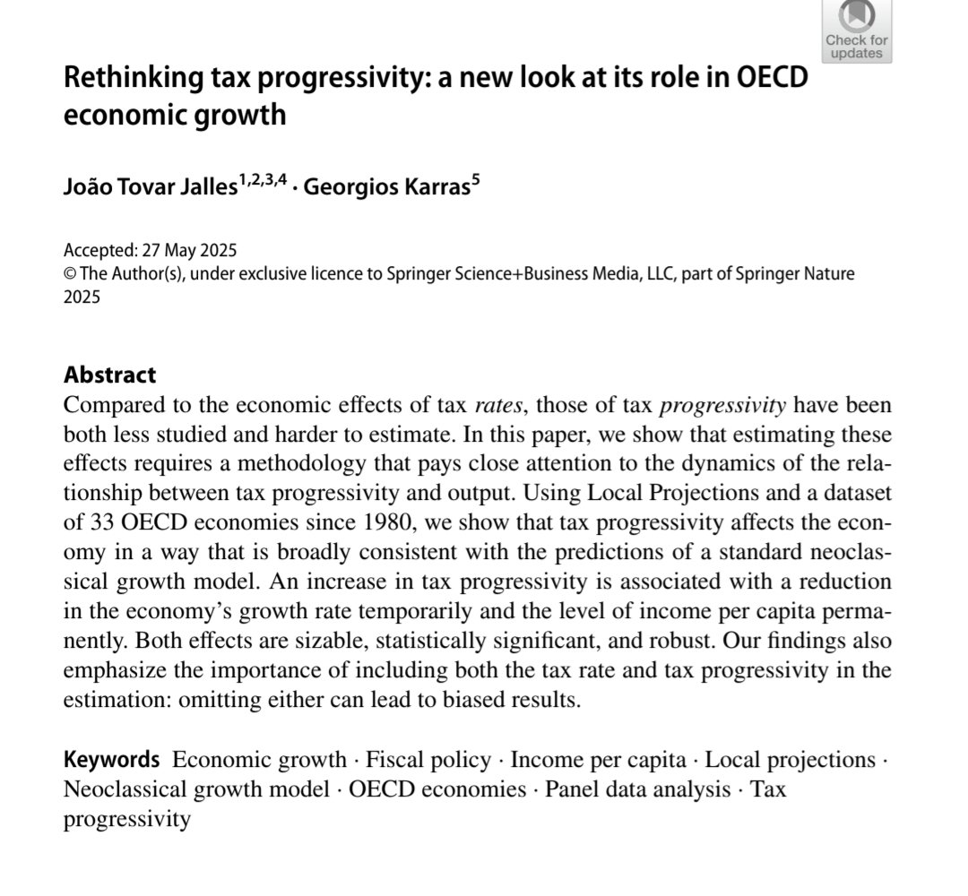 higher tax progressivity reduces economic growth and income, broadly consistent with the predictions of a neoclassical growth model
