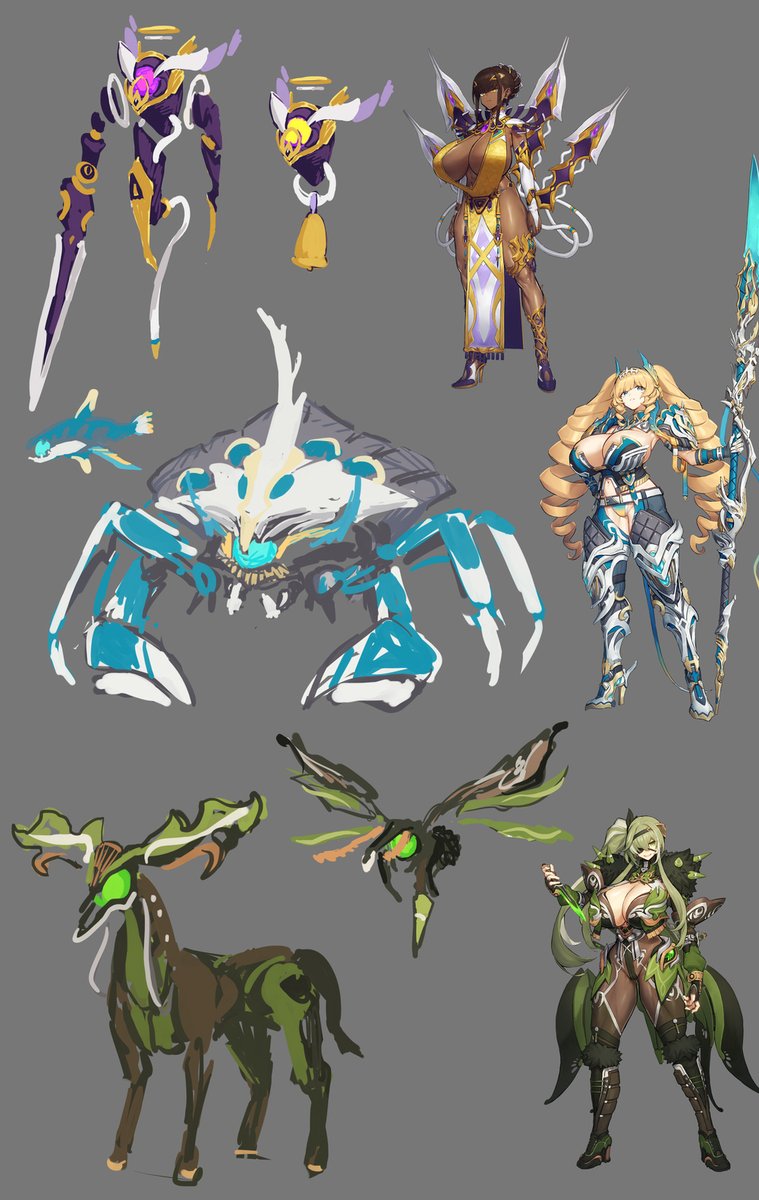 ボスのステージごとにザコキャラいたほうがいいかなぁとざっくりデザイン モデリングするかは未定 