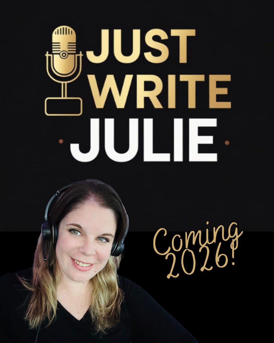 JulieNavickas's tweet photo. Launching a new podcast in 2026: Just Write Julie! 🎙️
Where writing craft meets strategy—helping writers improve the work and learn how to pitch, position, and communicate it with confidence.
Coming to Apple Podcasts, Spotify & YouTube #JustWriteJulie #WritingPodcast https://t.co/Bb4n5Mhai9