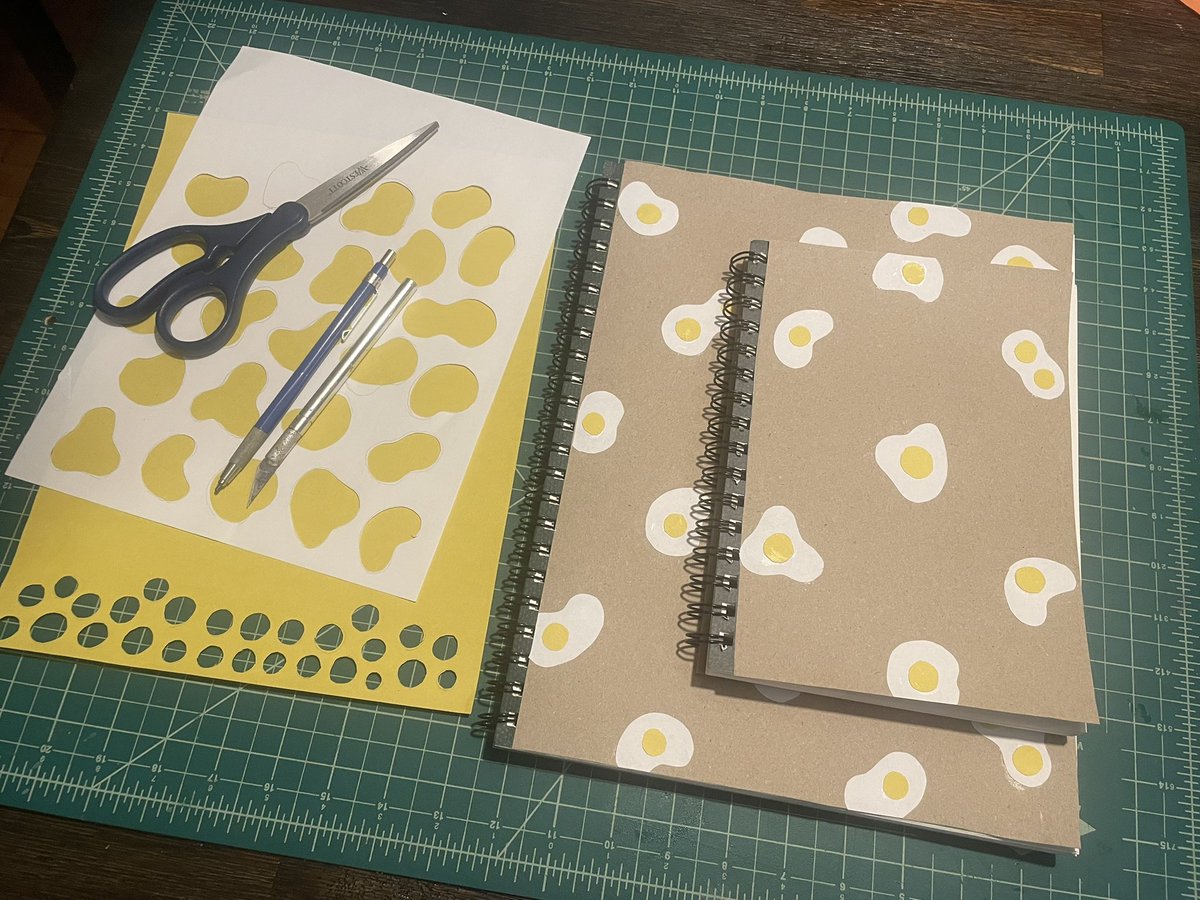 New year, new sketchbook. I like to decorate a large and small sketchbook to start fresh for the new year. Having a special cover helps make the drawings more special.