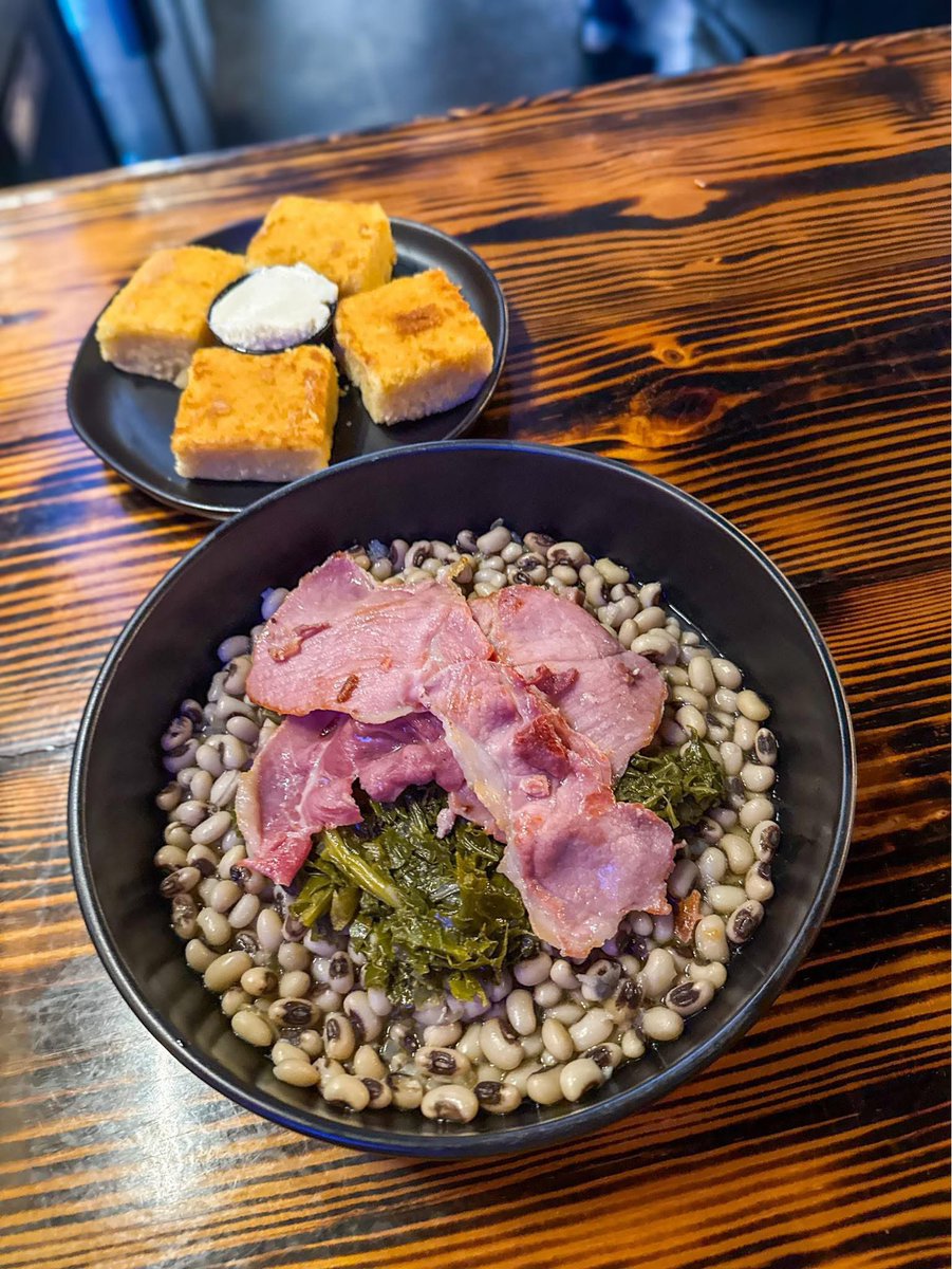 Greens for money, peas for luck,
Ham so the year don’t get stuck,
Cornbread gold to see us through, 
New year, old roots, tried and true.

Half legend, half hope. All faith. 💵🍀🐖💛