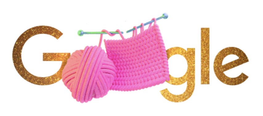 today's google doodle shows knitting needles and a fabric that is CROCHETED ... i know the ravelry forums are buzzing rn