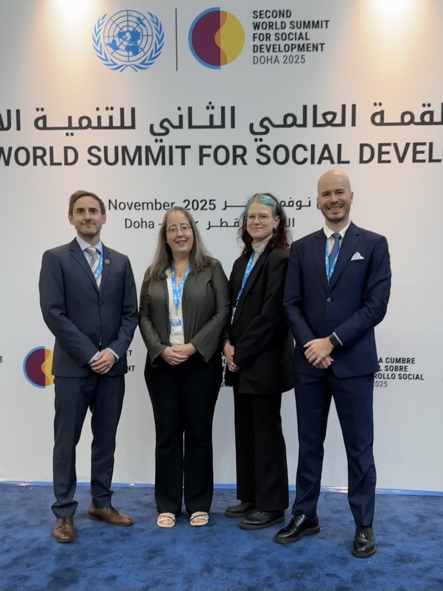 UNUWIDER's tweet image. Rebuilding trust was at the heart of one of UNU-WIDER’s 2025 highlights. At the #SocialSummit2025 in Doha, we co-hosted a Solutions Session drawing on insights from the World Social Report 2025.
#2025recap