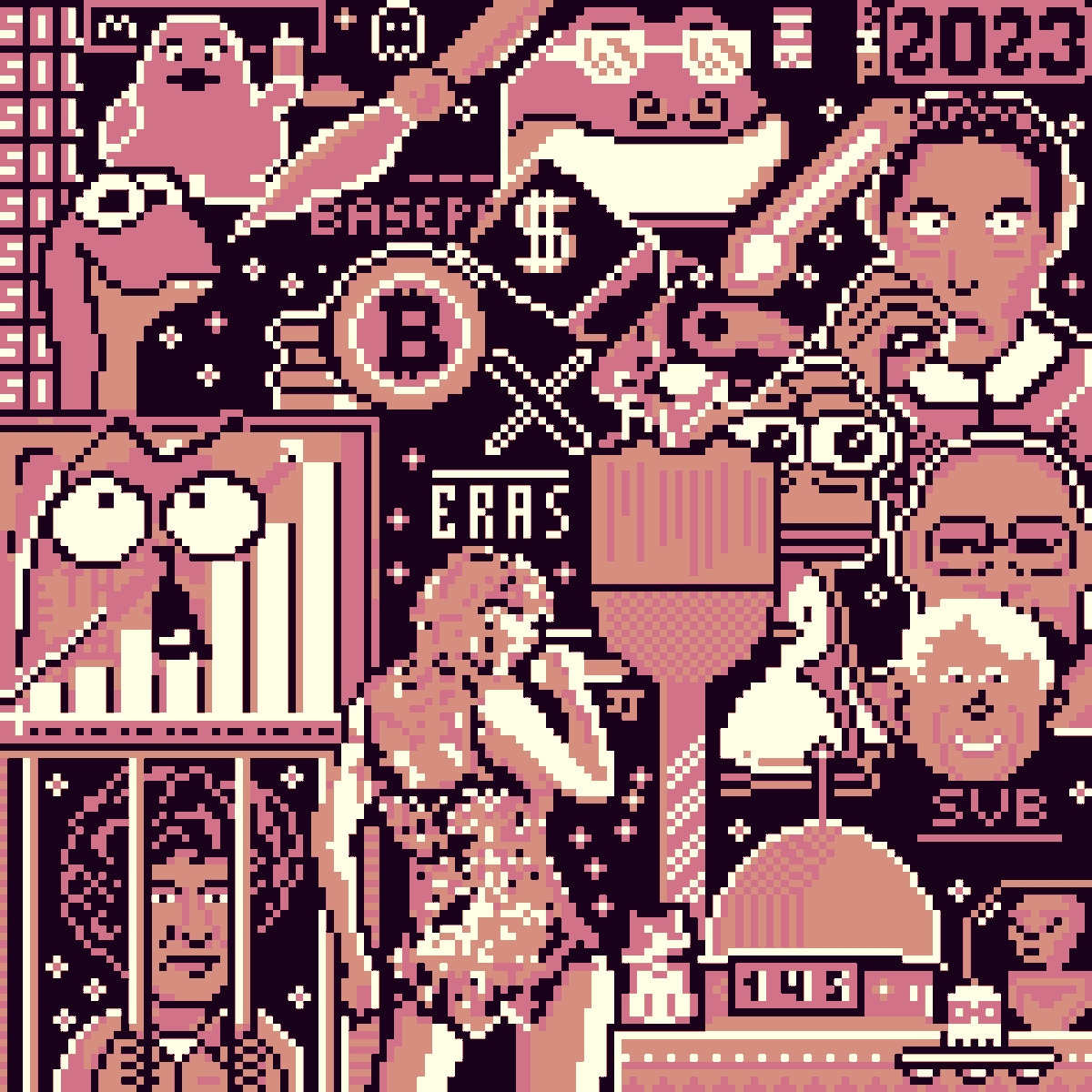 basepaint_xyz's tweet photo. Happy New Year! 🎊2️⃣0️⃣2️⃣6️⃣ 🎊

Our third "new year" canvas... Celebrate by supporting the project &amp; the artists onchain! 💙
👉 https://t.co/jdIUN2q21N https://t.co/Uto5WmUN4m