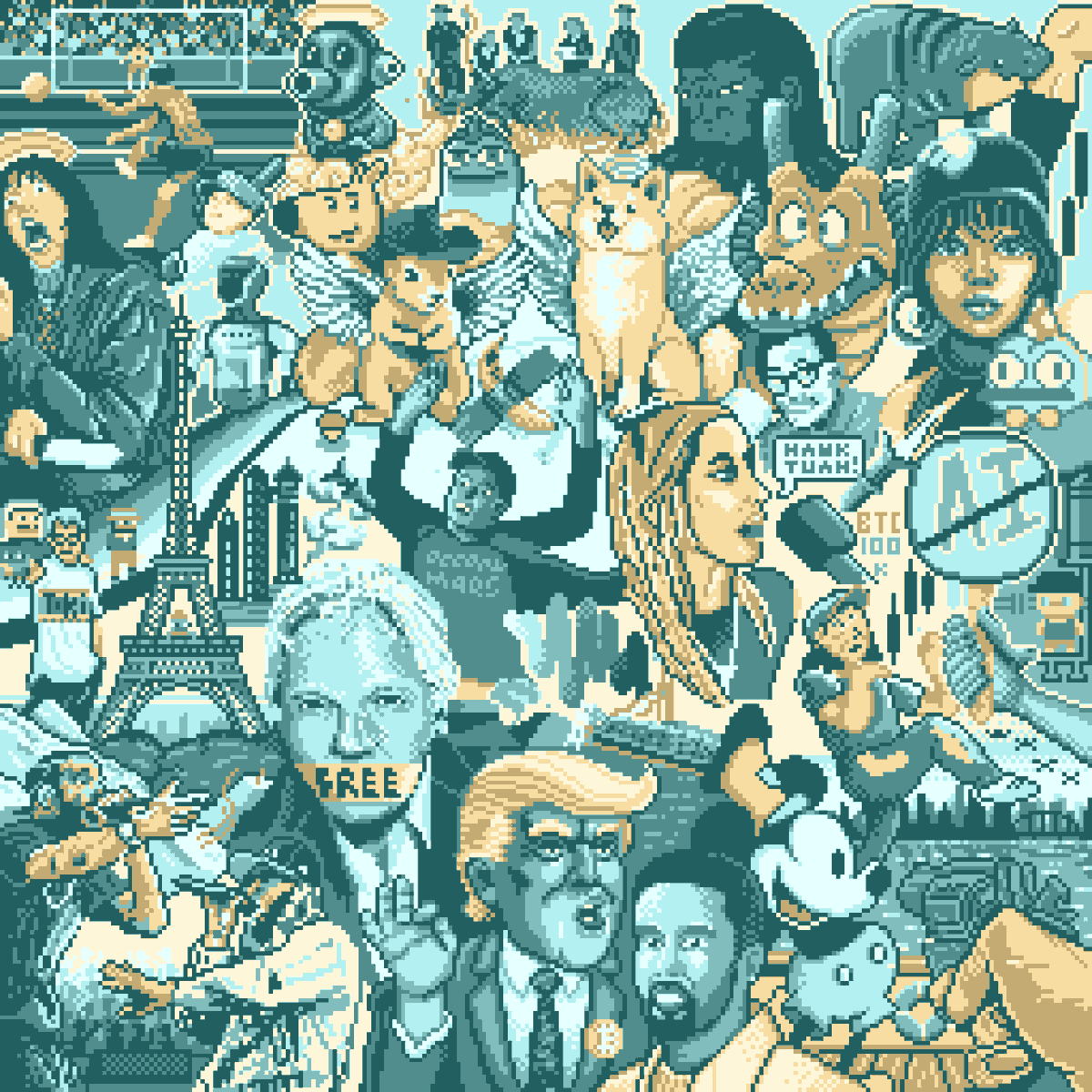 basepaint_xyz's tweet photo. Happy New Year! 🎊2️⃣0️⃣2️⃣6️⃣ 🎊

Our third "new year" canvas... Celebrate by supporting the project &amp; the artists onchain! 💙
👉 https://t.co/jdIUN2q21N https://t.co/Uto5WmUN4m