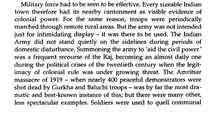 ajpirzada's tweet photo. Colonial India as a 'garrison state' where army 'absorbed 40 percent of central government revenue' and cantonments existed 'as visible evidence of colonial power.' Perhaps most fascinating is what is said in book's description, 'Indian Army conquered India for the British, ...' https://t.co/7yqh2zPDIP