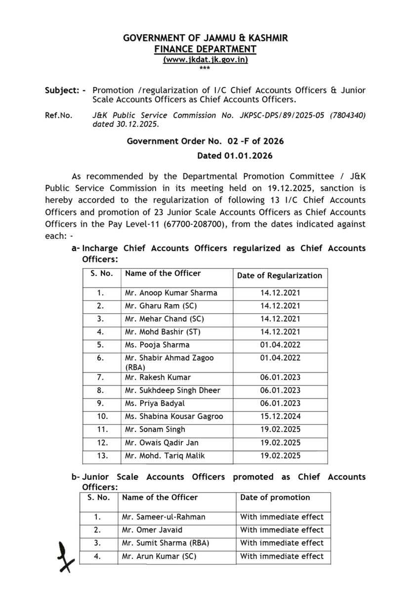 Jammu And Kashmir Finance & Accounts Society tweet media