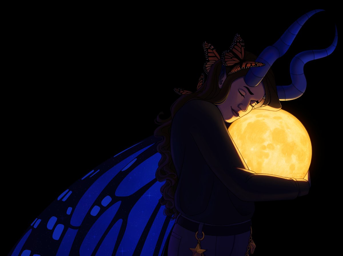 Lunar Embrace
Happy New Year! I sadly didn't draw much last year, I was very burnout and it just wasn't my year, but I'm feeling motivated again and am hoping to draw more this year! :D
#sona #digitalart