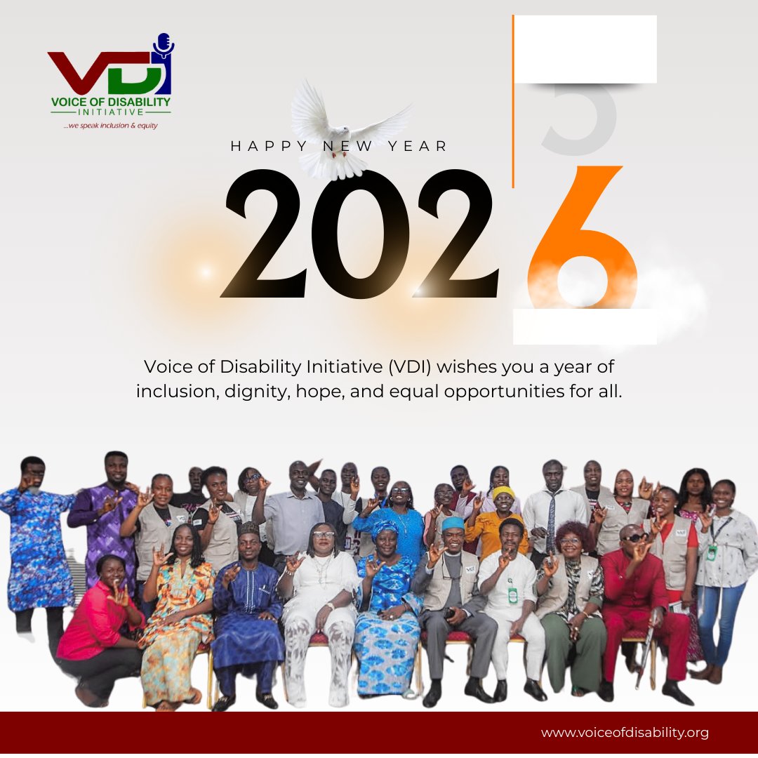 HAPPY NEW YEAR!

From all of us at Voice of Disability Initiative (VDI),
we wish you a year filled with hope, inclusion, dignity, and equal opportunities for all.