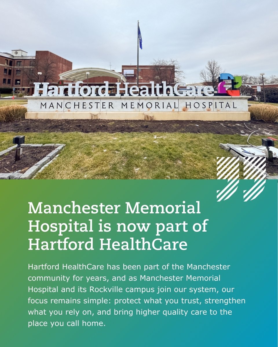 Welcome to a new chapter of care for Manchester! We're so excited to be joining the <a href="/HartfordHealthC/">Hartford HealthCare</a> system.

Learn more about what this means for our patients and community and find FAQs and resources at HartfordHealthCare.org/Manchester.