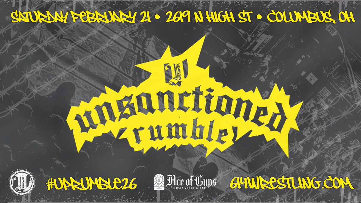 UnsanctionedPro's tweet image. Happy new year from UP!

2025 was our best year yet, and we’re keeping that momentum into 2026 with even more blockbuster events for the 614.

Details and ticket info coming soon.