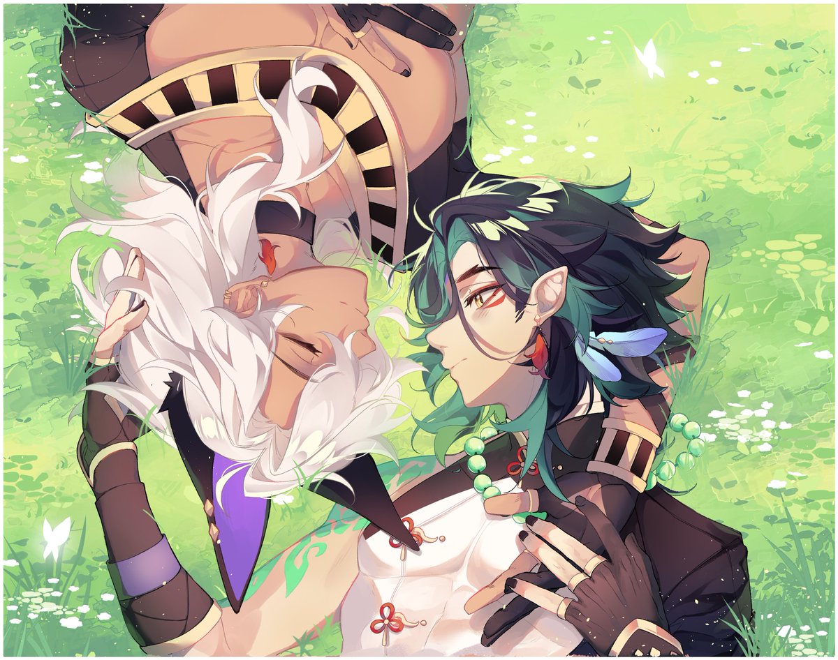 Veytrix_'s tweet photo. Just a reminder that I have a Cyno x Xiao fanfic. The sequel is in progress 😭💚💜

https://t.co/1v2oTdt7KZ

#cyno #xiao #cyxiao 
#genshin #GenshinImpact https://t.co/zi3ZYjAZBd