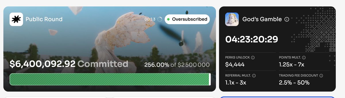 Octopuslaboff's tweet image. Le gros projet dans la narrative "prediction market" que nous regardons avec grand intérêt est @intodotspace  ( $SPACE )🔥

Leur public sale a depassé les 6 millions de $ d'intérêt soit un oversubscribed de 250% ! 

$SPACE sera listé sur @solana , ils ont d'ailleurs annoncé…