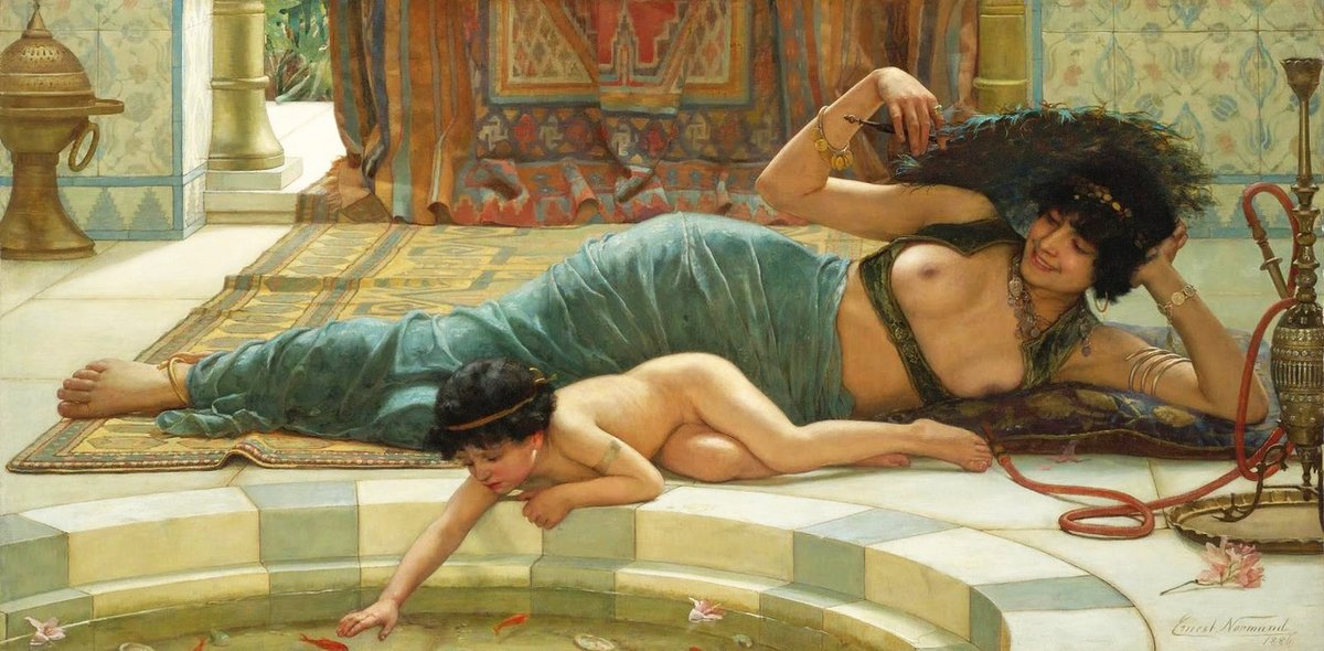 Ernest Normand (1857-1923 English Orientalistic painter known for Historical and Biblical scenes)
"Playthings"