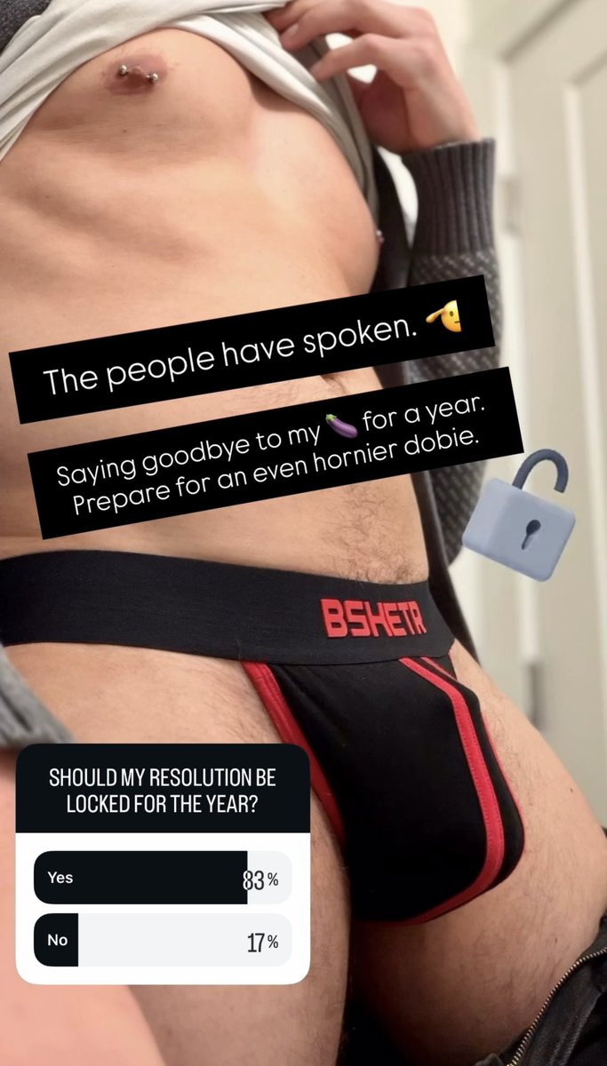 My resolution, be the best sub I can possibly be. Saying goodbye to my cock and locking it up for 2026 🫡🔒

Please definitely don’t take advantage of my broken state, send me porn or call me mean names. I’d totally haaaaate that 😏