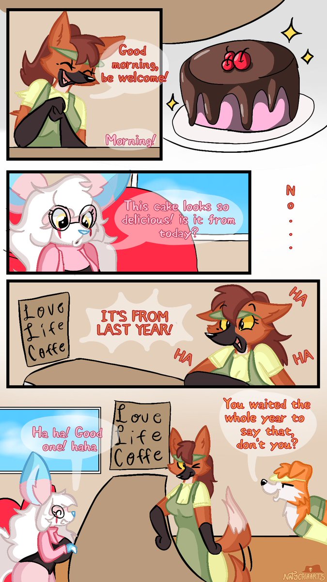 (ENGLISH VERSION)
"Classic joke" - Furrs
Feat: <a href="/SofiaFeneko/">SofiaFeneko</a> 
#comic #originalcharacters #artbr