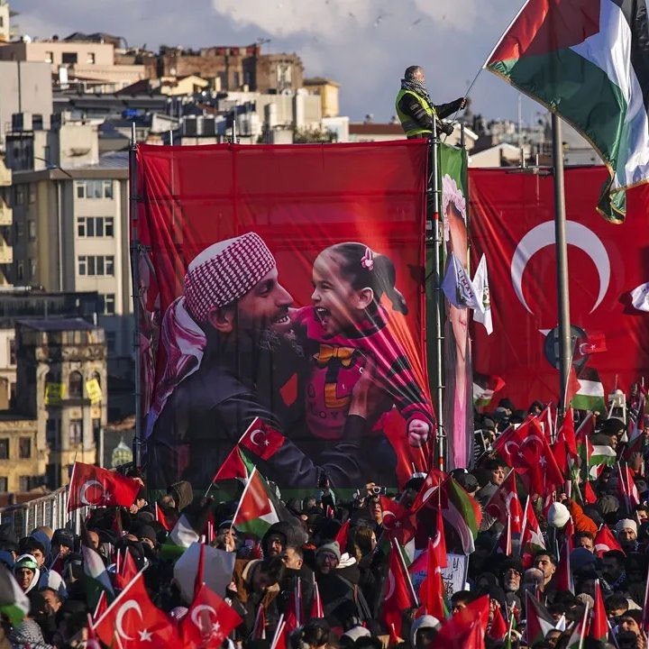 أكثر من 520 ألف شخص ساروا من أجل فلسطين في تركيا صباح هذا اليوم