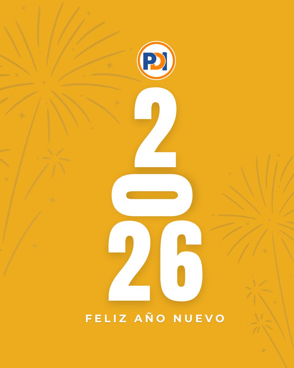 ¡Bienvenido, 2026! ✨ 

Un año para renovar propósitos, fortalecer nuestra unión y seguir construyendo juntos el camino que mueve la nación hacia adelante.

 De parte de toda la familia del PDI, ¡feliz y bendecido año nuevo a todos los dominicanos en nuestro país y el mundo.