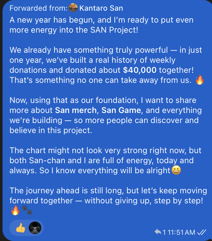 Kantaro is locked and loaded

$SAN to 100m

GAS IT