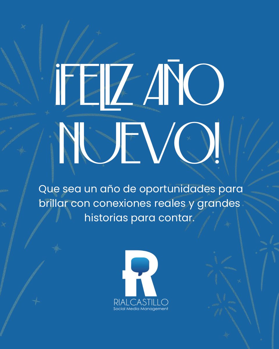 Por un 2️⃣0️⃣2️⃣6️⃣ de extraordinarias estrategias, creatividad y comunidad. Será un placer acompañarles en su feed. 

🥳𝗙𝗲𝗹𝗶𝘇 𝗔𝗻̃𝗼 𝗡𝘂𝗲𝘃𝗼📱
