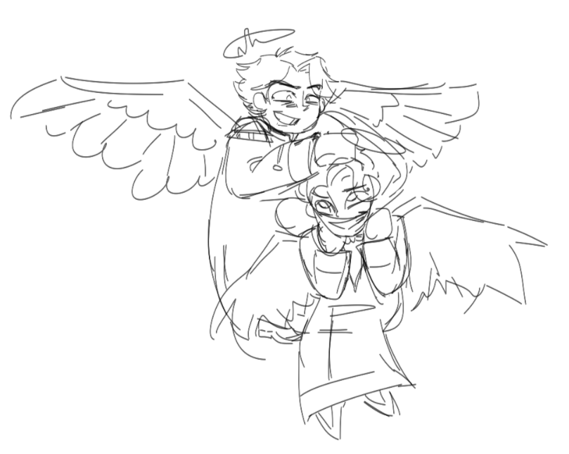 DailyHolyGates's tweet photo. Daily HolyGates: Heres a little sketch from one of our account runners😇 Enjoy, our Dearly Beloveds!
#HolyGates #HazbinHotel https://t.co/0Wl9kKZe7A