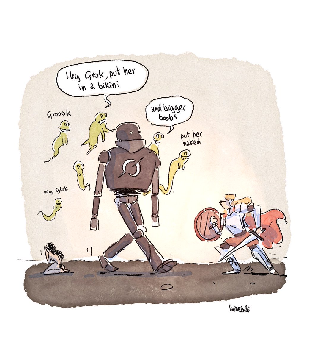 thefaune1's tweet image. Quite sad to see whats happening with Grok and bikini trend on X :/